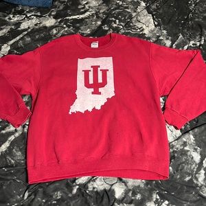 Large • Red Indiana University IU • Sweater Pullover Crewneck